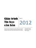 Giáo trình tin học căn bản