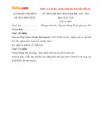 Đề thi học sinh giỏi môn Ngữ văn lớp 11 tỉnh Vĩnh phúc năm học 2015 - 2016