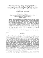 Tìm hiểu và ứng dụng công nghệ Cloud computing với nền tảng Google app engine