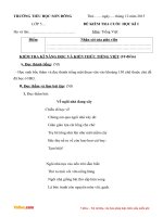 Đề thi học kì 1 môn Tiếng Việt lớp 5 trường tiểu học Sơn Đông, Đắk Lắk năm 2015 - 2016