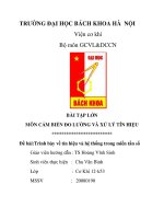 Trình bày về tín hiệu và hệ thống trong miền tần số 