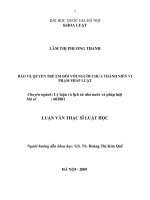 Bảo vệ quyền trẻ em đối với người chưa thành niên vi phạm pháp luật 