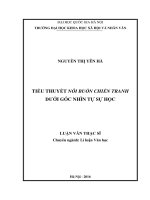 Tiểu thuyết nỗi buồn chiến tranh dưới góc nhìn tự sự học 