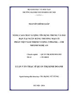 Nâng cao chất lượng tín dụng trung và dài hạn tại ngân hàng thương mại cổ phần việt nam thịnh vượng (VPBank)   chi nhánh nghệ an 