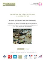 quy họach và phát triển bền vững thành phố cao lãnh