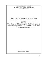 ứng dụng hệ thống thông tin địa lí vào quản lí cơ sở hạ tầng kinh tế xã hội tỉnh khánh hòa