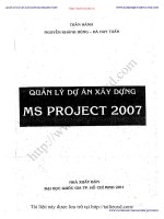 Hướng dẫn QLDA trên MS project 2007
