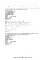 Marketing Test Bank Chapter 17 Direct and Online Marketing Building Direct Customer Relationships