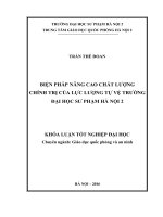 Biện pháp nâng cao chất lượng chính trị của lực lượng tự vệ trường đại học sư phạm hà nội 2 