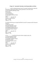 Marketing test bank chapter 20  sustainable marketing social responsibility and ethics