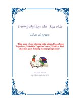 Khóa luận tổng quan về các phương pháp khoan, khoan bằng topdrive – giới thiệu topdrive varco TDS 8SA  tính chọn đầu quay di động cho một giếng khoan 