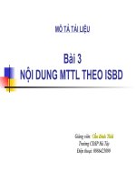 Biên mục mô tả Bài 3. Nội dung mô tả tài liệu theo ISBD