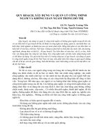 QUY HOẠCH, XÂY DỰNG VÀ QUẢN LÝ CÔNG TRÌNH NGẦM VÀ KHÔNG GIAN NGẦM TRONG ĐÔ THỊ