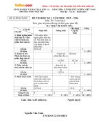 Bộ đề thi học kì 1 môn Toán lớp 8 trường THDT Nội trú, Sơn La năm 2015 - 2016