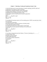 Marketing Test Bank Chapter 1 Creating and Capturing Customer Value