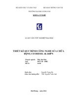 Luận văn thiết kế qui trình công nghệ sửa chữa động cơ diesel 6l160pn 
