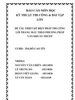 Tiểu luận thiết kế biện pháp thi công lỗi thang máy theo phương pháp ván khuẩn trượt 