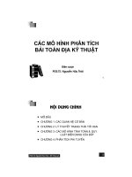 Bài giảng cao học: Các mô hình phân tích địa kỹ thuật (Chương 1,3,4)