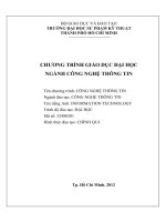 CHƯƠNG TRÌNH GIÁO DỤC ĐẠI HỌC NGÀNH CÔNG NGHỆ THÔNG TIN