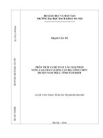 Phân tích và đề xuất các giải pháp nâng cao chất lượng cán bộ, công chức huyện nam trực, tỉnh nam định 