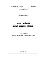 Quản lý nhà nước đối với cảng biển việt nam