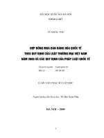 Hợp đồng mua bán hàng hóa quốc tế theo quy định của luật thương mại việt nam năm 2005 và các quy định của pháp luật quốc tế 