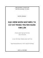 Đặc điểm ngôn ngữ miêu tả cử chỉ trong truyện ngắn của kim lân 