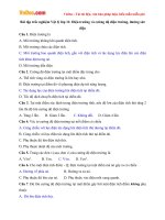 Bài tập trắc nghiệm Vật lý lớp 11: Điện trường và cường độ điện trường, đường sức điện