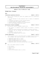 Test bank Finance Management  chapter 19 multinational financial management