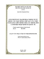 Giải pháp đẩy mạnh hoạt động xuất khẩu các mặt hàng chủ lực của việt nam sang thị trường liên minh châu âu trong bối cảnh hội nhập kinh tế quốc tế 