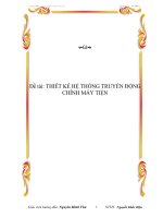 Khóa luận thiết kế hệ thống truyền động chính máy tiện 