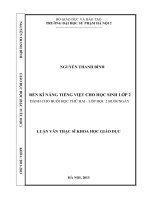 Rèn kĩ năng Tiếng Việt cho học sinh lớp 2 dành cho buổi học thứ hai - Lớp học 2 buổi ngày