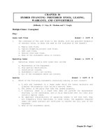 Test bank Finance Management chapter20 hybrid financing  preferred stock, leasing, warrants, and convertibles