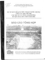 Báo cáo tổng hợp: Quy hoạch thoát nước chung huyện Hoài Đức đến năm 2020