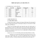 ĐỒ ÁN THIẾT KẾ MẠNG LAN CHO CÔNG TY