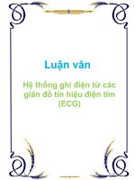 Khóa luận hệ thống ghi điện tử các giản đồ tín hiệu điện tim (ECG) 