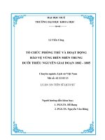 Tổ chức phòng thủ và hoạt động bảo vệ vùng biển miền trung dưới triều nguyễn giai đoạn 1802   1885 