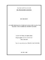 Các biện pháp quản lý đội ngũ giảng viên tại trường đại học công nghiệp hà nội đến năm 2020 