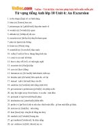 Từ vựng tiếng Anh lớp 10 Unit 6: An Excursion