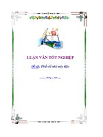 Khóa luận thiết kế phần điện nhà máy nhiệt điện ngưng hơi, công suất 240 MW