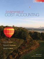 Fundamentals of cost accounting 3e lanne aderson and maher