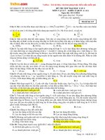 Đề thi thử THPT Quốc gia năm 2017 môn Vật lý trường THPT Trần Hưng Đạo, TP. Hồ Chí Minh (Lần 2)