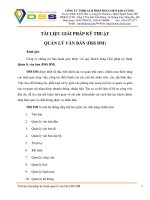 TÀI LIỆU GIẢI PHÁP KỸ THUẬT QUẢN LÝ VĂN BẢN (DSS DM)