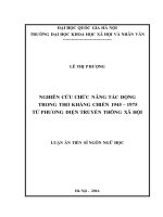 Nghiên cứu chức năng tác động trong thơ kháng chiến 1945   1975 từ phương diện truyền thông xã hội 