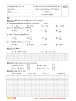 Đề thi học kì 1 môn Toán lớp 5 trường tiểu học Tắc Vân, Cà Mau năm 2015 - 2016