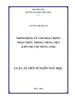 Nhóm động từ chỉ hoạt động nhận thức trong tiếng việt (liên hệ với tiếng anh) 