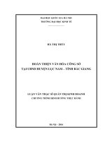 Hoàn thiện văn hóa công sở tại UBND huyện lục nam – tỉnh bắc giang 