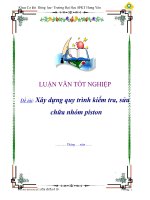 Luận văn xây dựng quy trình kiểm tra, sửa chữa nhóm piston 