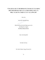 Ứng dụng GIS và mô hình SWAT đánh giá tác động biến đổi khí hậu đến lưu lượng dòng chảy và phục vụ quản lý hợp lý lưu vực sông bé 