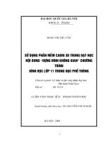 Sử dụng phần mềm cabri 3d trong dạy học nội dung “ dựng hình không gian” chương trình hình học lớp 11 trung học phổ thông 